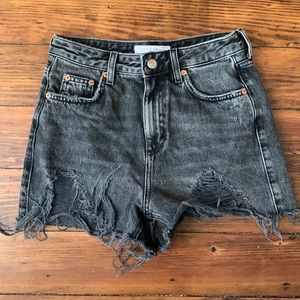 Topshop denim cut off shorts